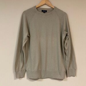 J.CREW JEANS Sweater Men's Medium 100% Cotton Crewneck Tan Neutral Preppy Summer